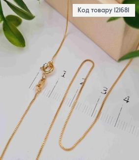 Цепочка КАКОРНОЕ квадратное плетение, длина 40см, Xuping 18К 121681 фото