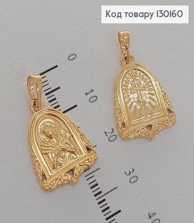 Иконка Божа Матерь  Семистрельная 2х1,2см  Xuping  18К 130160 фото